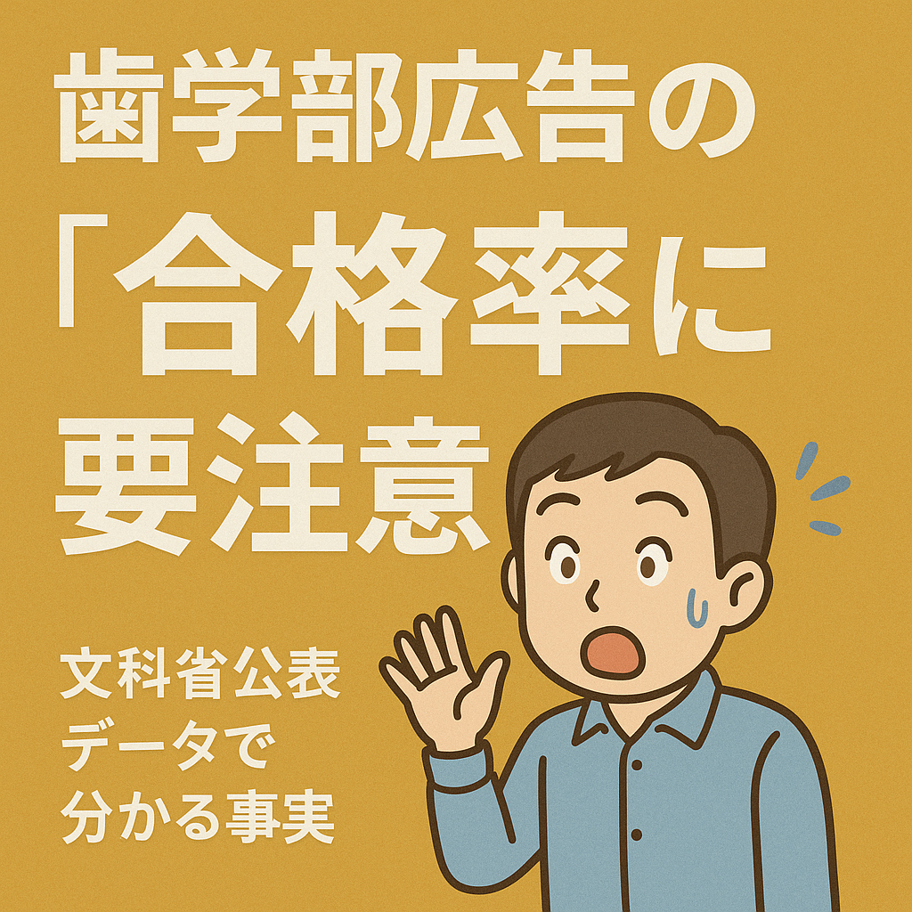 歯学部広告の「合格率」に要注意！文科省公表データで分かる事実