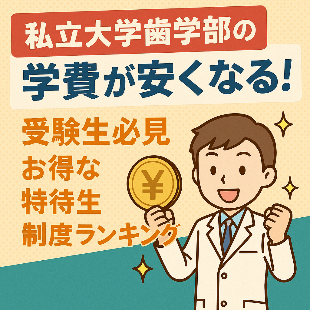 私立歯学部の学費が安くなる！受験生必見・お得な特待生制度ランキング