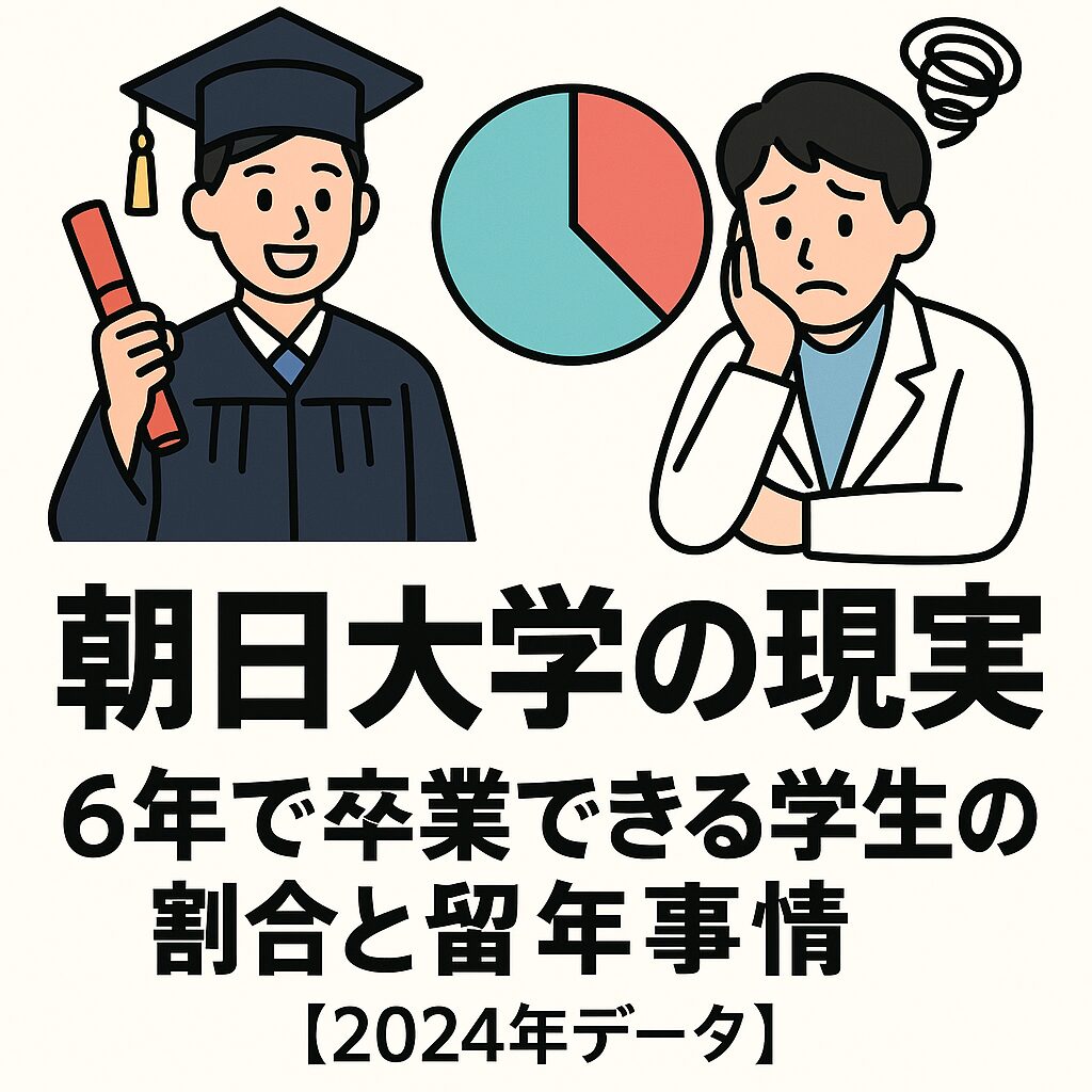 朝日大学の現実|6年で卒業できる学生の割合と留年事情【2024年データ】