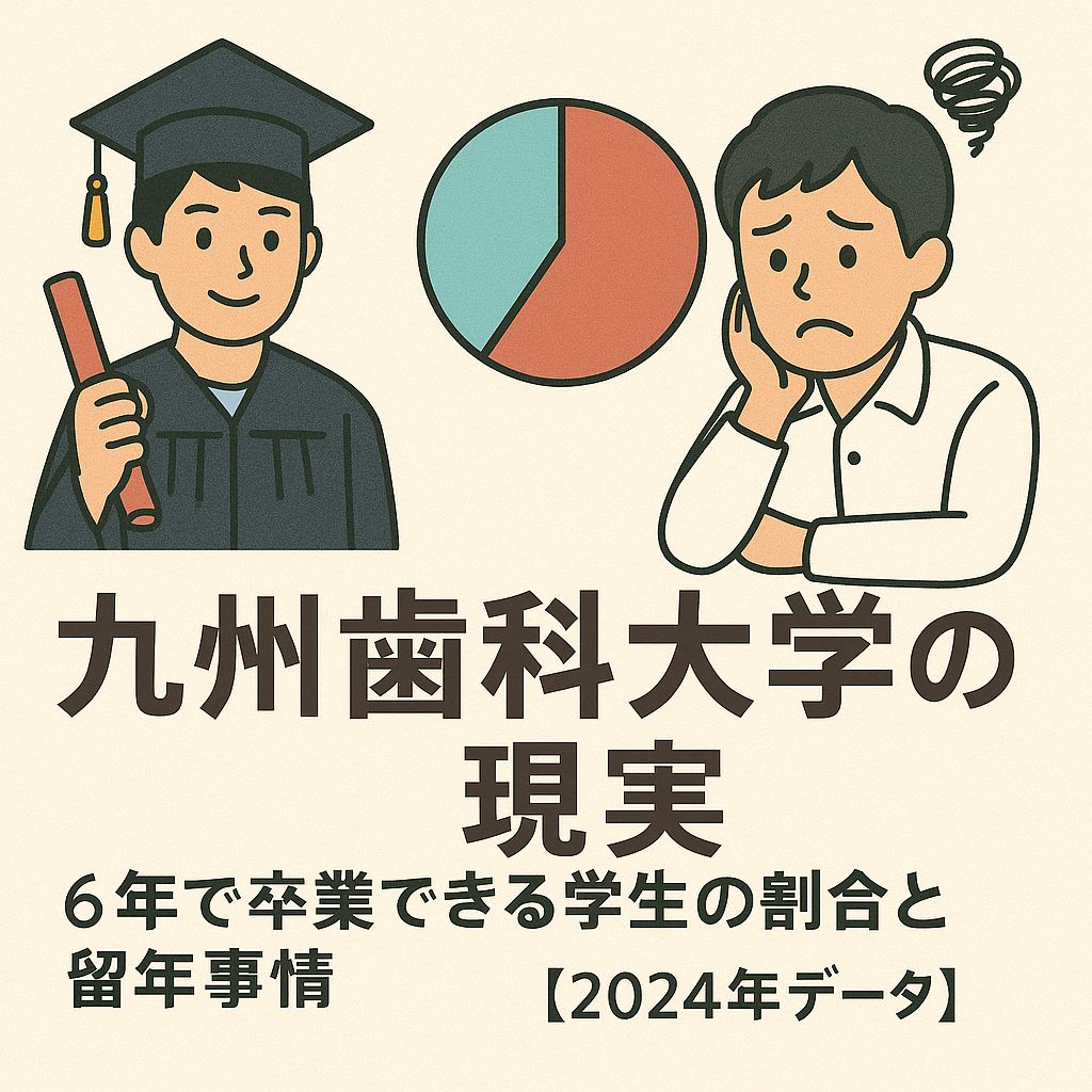 九州歯科大学の現実|6年で卒業できる学生の割合と留年事情【2024年データ】