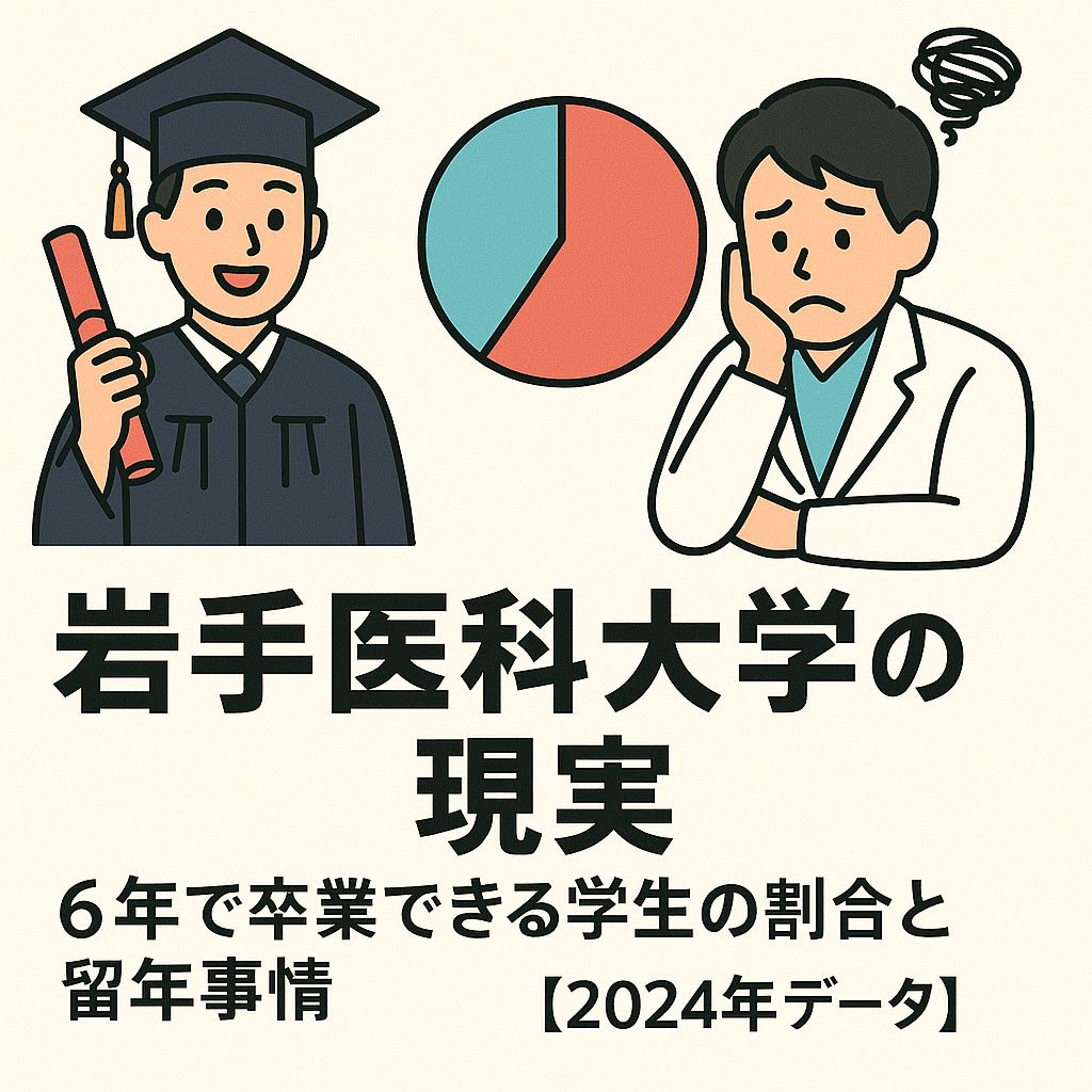 岩手医科大学の現実|6年で卒業できる学生の割合と留年事情【2024年データ】